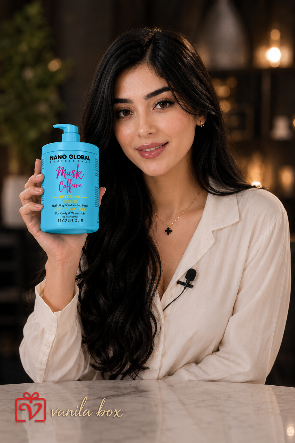 ماسک مو نانوگلوبال آبی مدل ضد ریزش حجم 1000ml