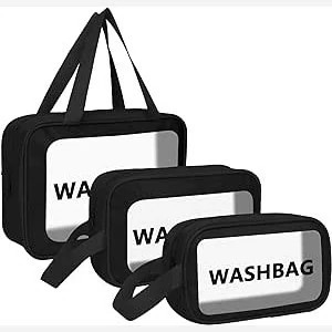 کیف واش بگ ضد آب washbag مجموعه سه عددی رنگ صورتی